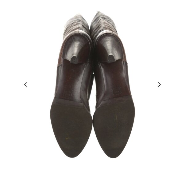 Saks Fifth Avenue Leather Printed Riding Boots - Picture 4 of 4